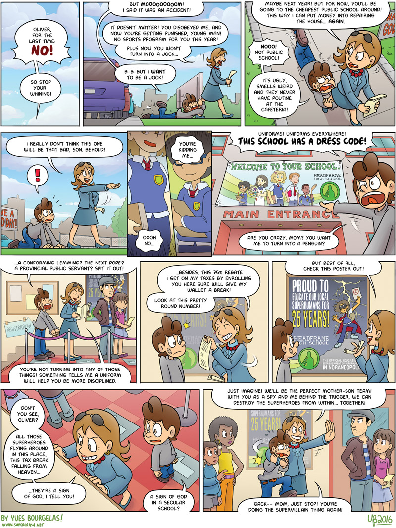 I'm sure all of you students are dying to read a story that deals with going back to school!