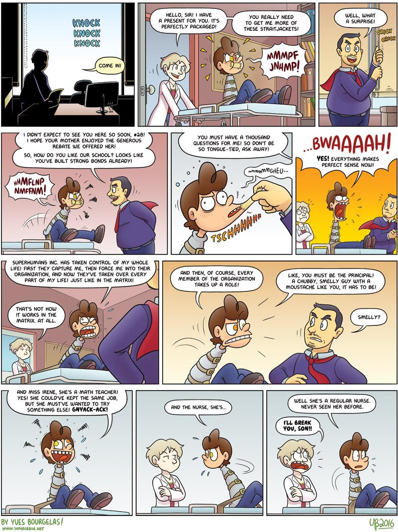 WHY SO MUCH SITUATIONAL NONSENSE HAPPENING IN THE FIRST DAY OF SCHOOL? IT'S ALMOST AS IF IT WAS A COMIC BOOK! For Pete's sake...